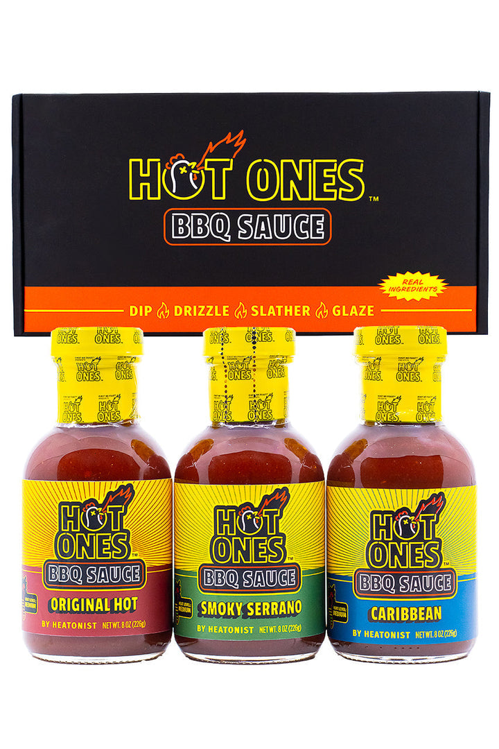 Hot Ones BBQ Trio Pack (Original / Smoked Serrano / Caribbean) U9