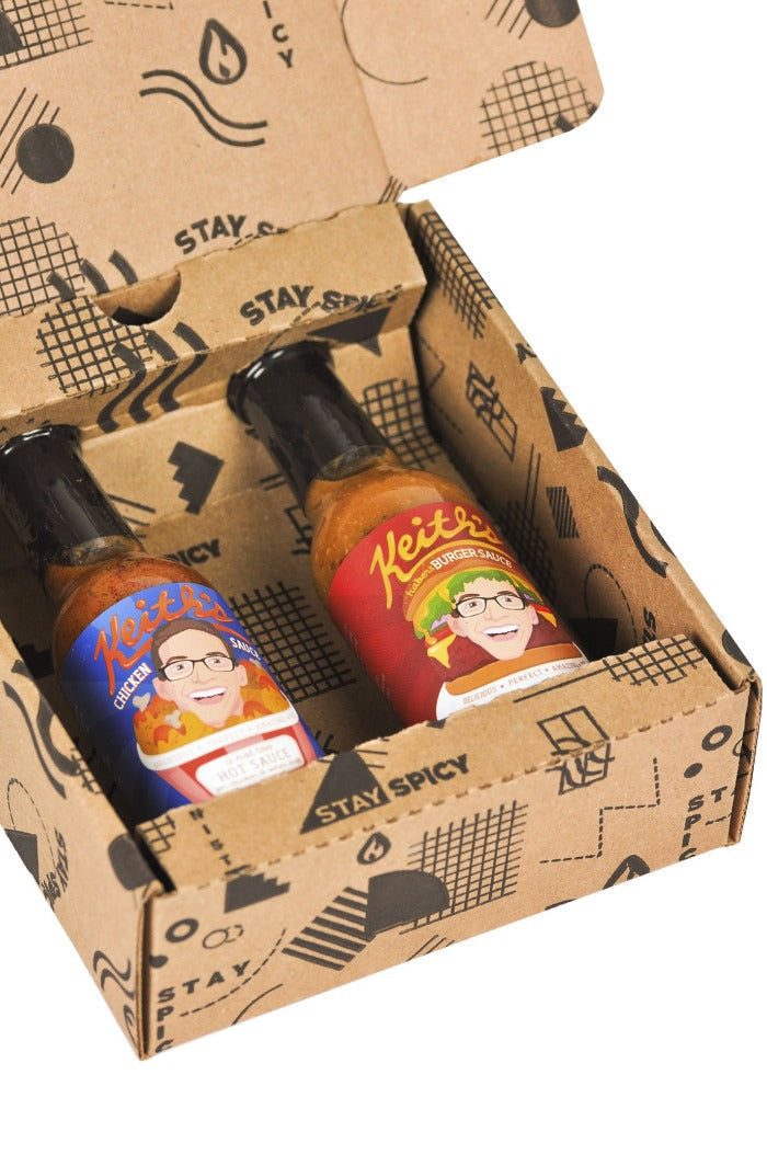 Chicken & Burger Hot Sauce Duo Pack | Keith's X7